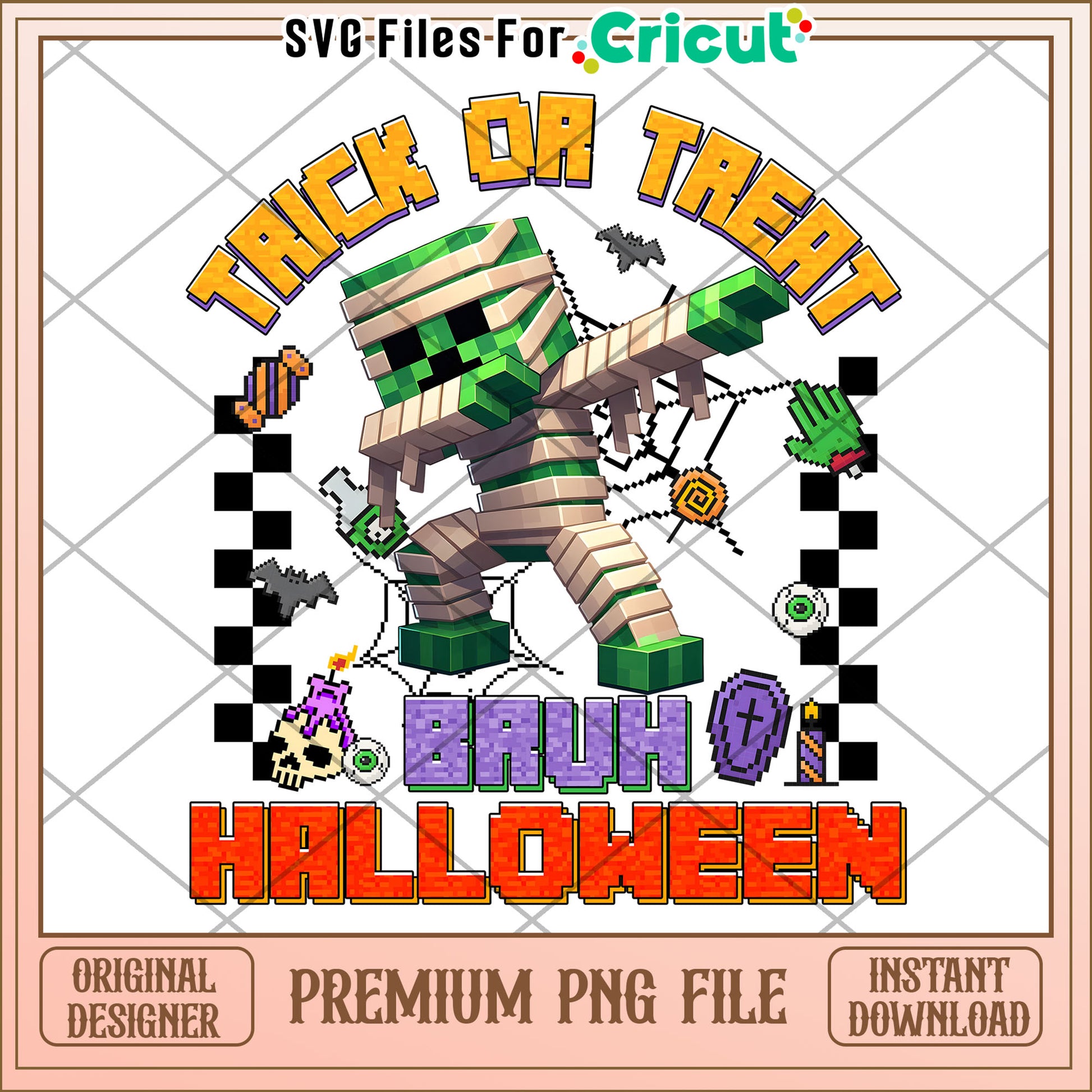 Mummy creeper png, halloween wallpaper​ png, halloween pumpkin png