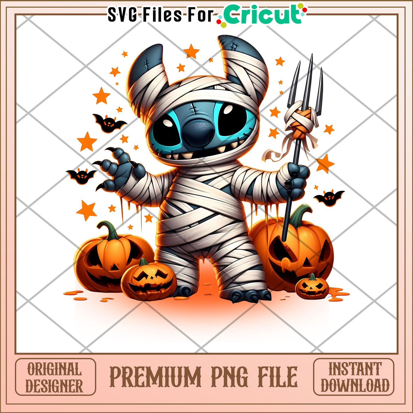 Mummy funny stitch png, halloween cookies​ png, lilo and stitch png