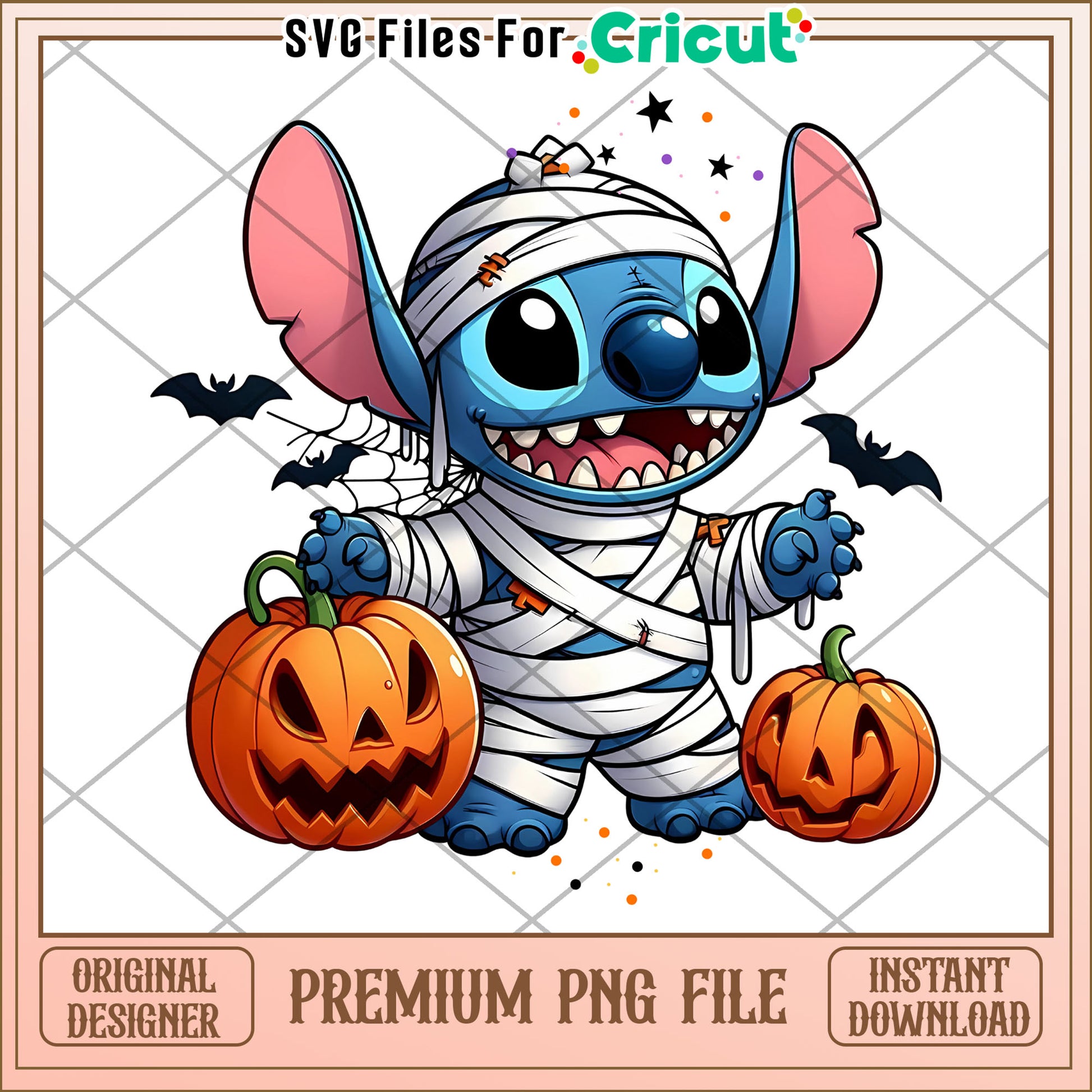 Mummy stitch png, halloween cookies​ png, lilo and stitch png