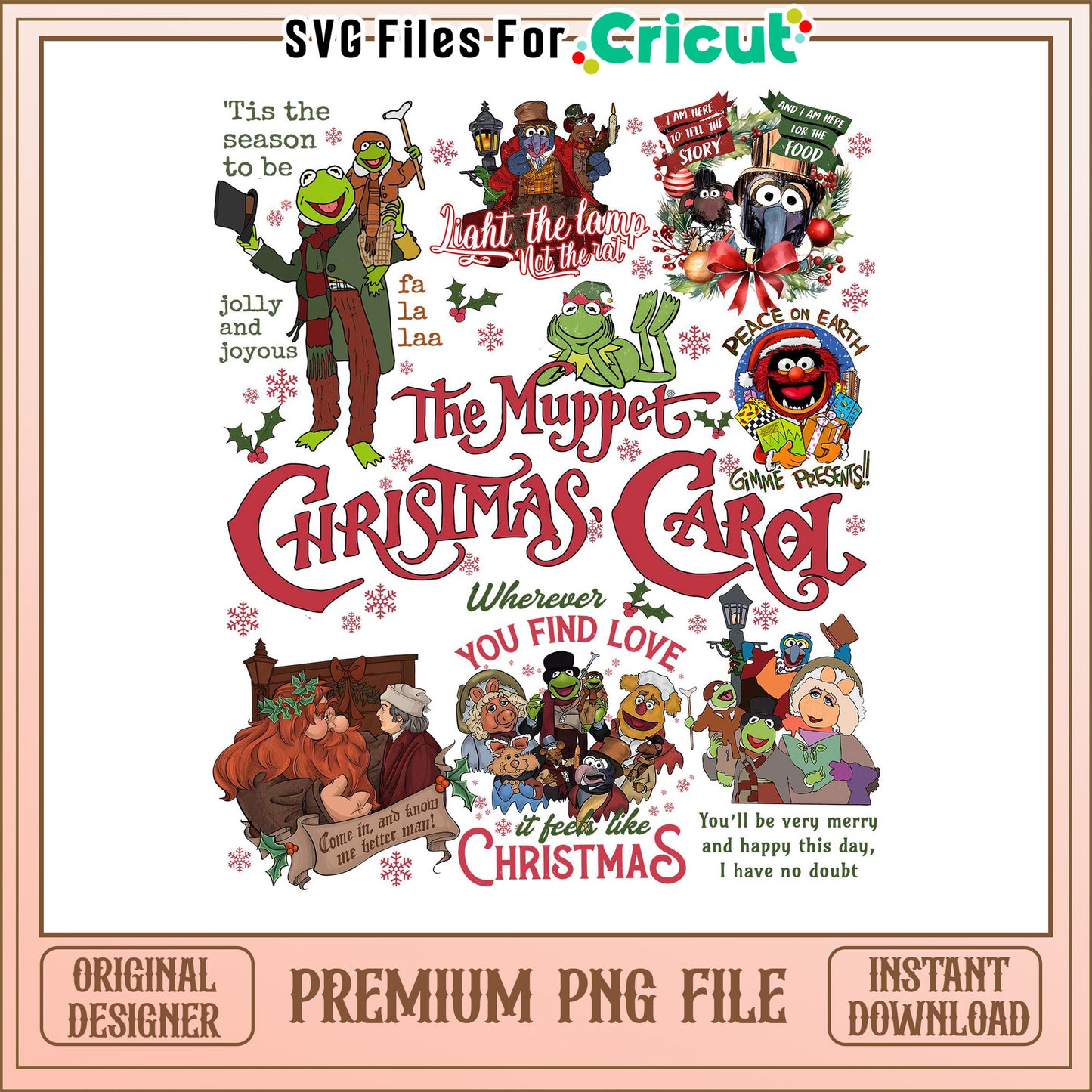 Muppet Christmas Carol PNG File, Perfect for Crafting Projects