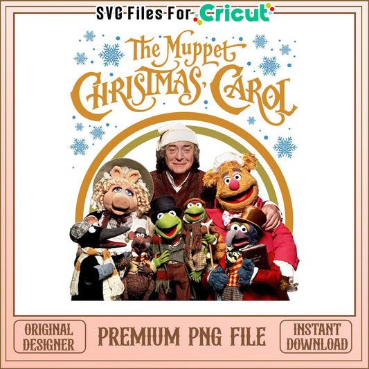 Muppet Christmas Carol PNG file available for instant download, original designer creation for Cricut users