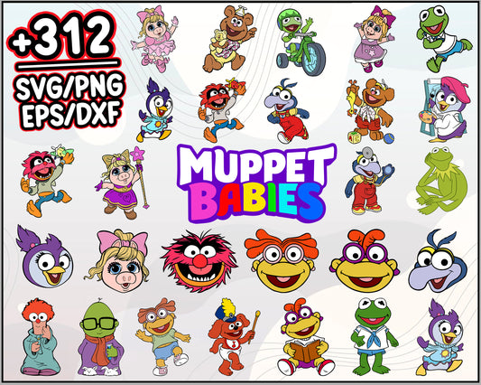 Muppet babies cartoon design SVG Bundle