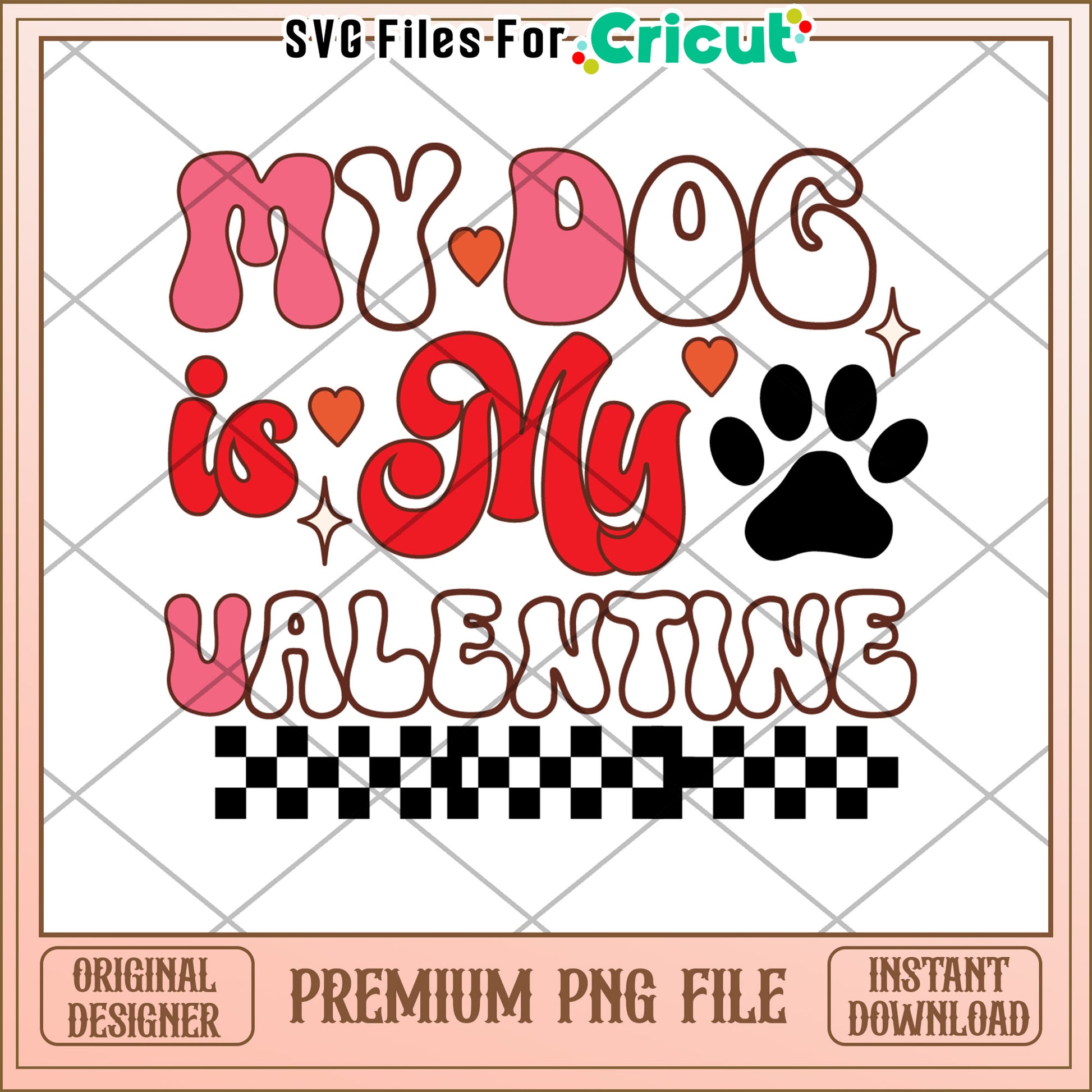 My Dog is My Valentine PNG