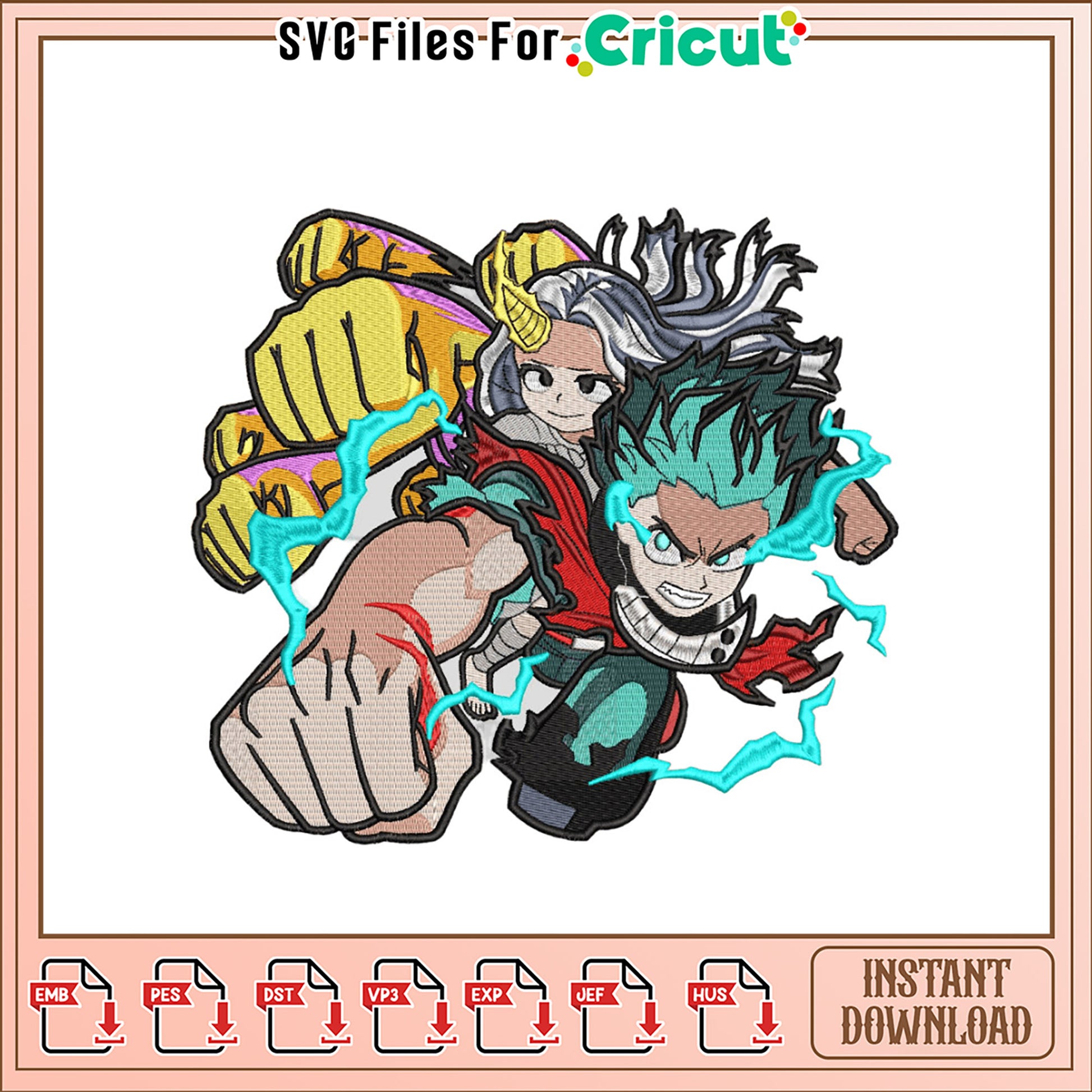 My Hero Academia Embroidery Design Instant Download