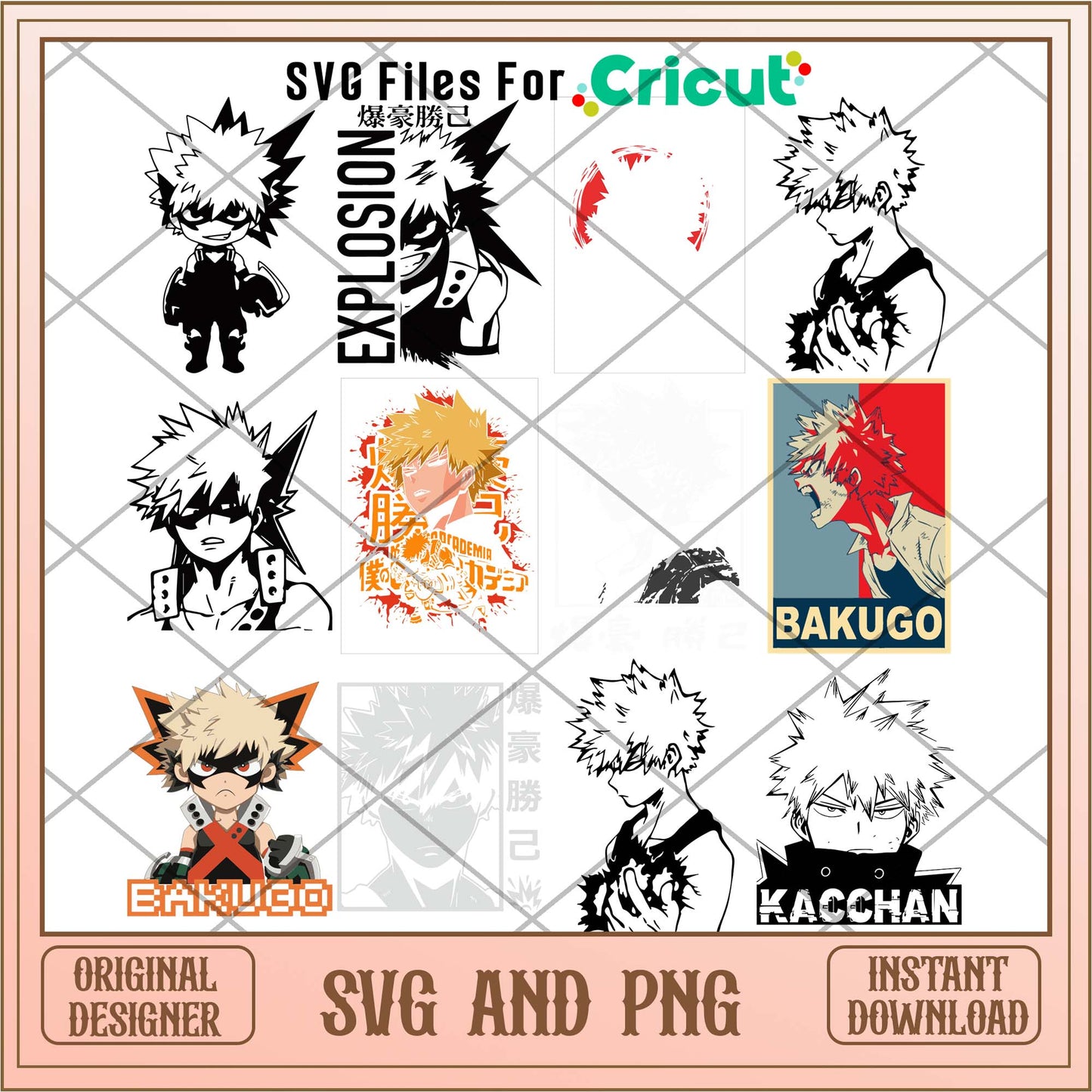 My Hero Academia anime svg, Anime Bakuno bundle - Svgfileforcricut