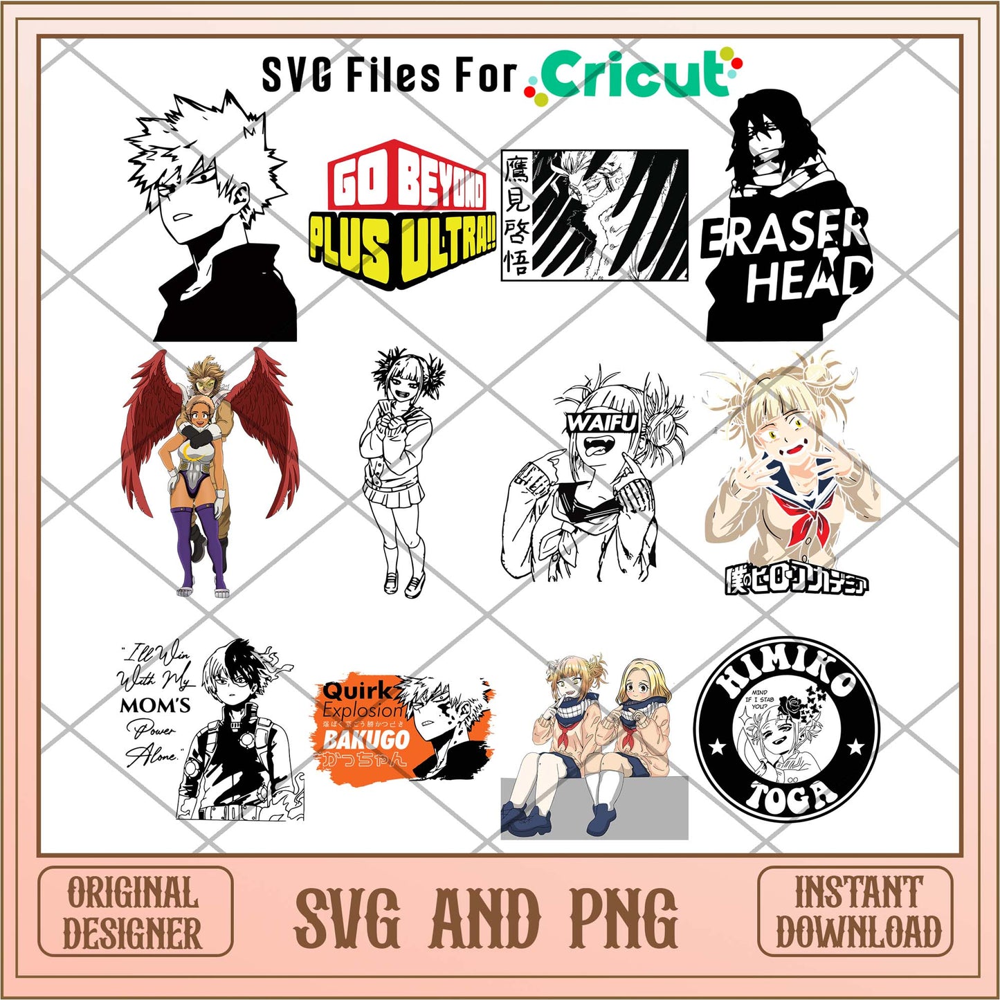 My Hero Academia bundle, Anime Toga characters - Svgfileforcricut 