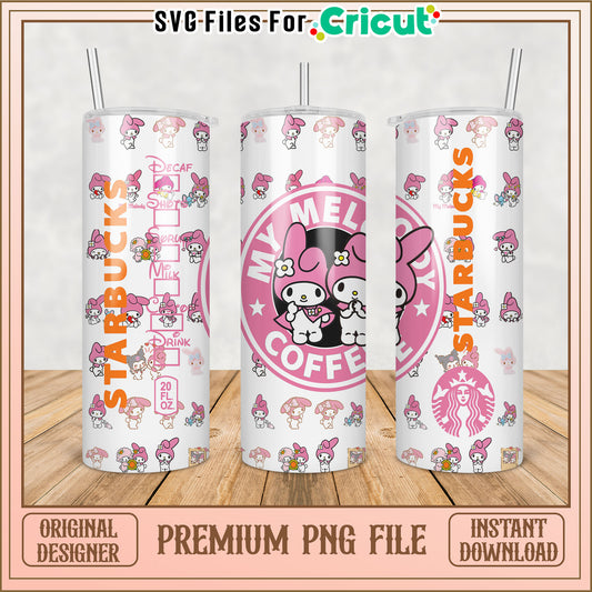 My Melody Starbucks PNG Tumbler Design