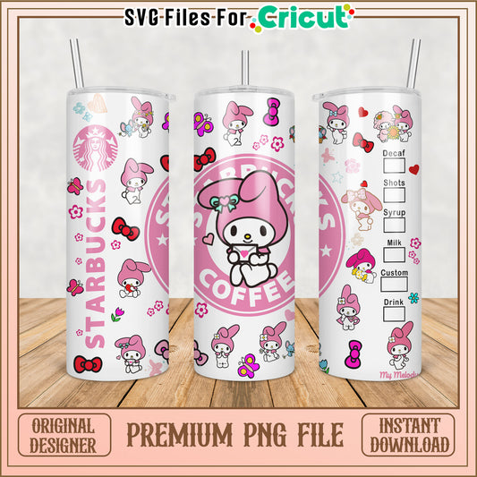 My Melody Starbucks Tumbler PNG
