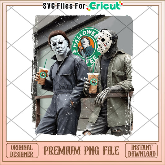 Myers and voorhees design png, halloween png, times for halloween png