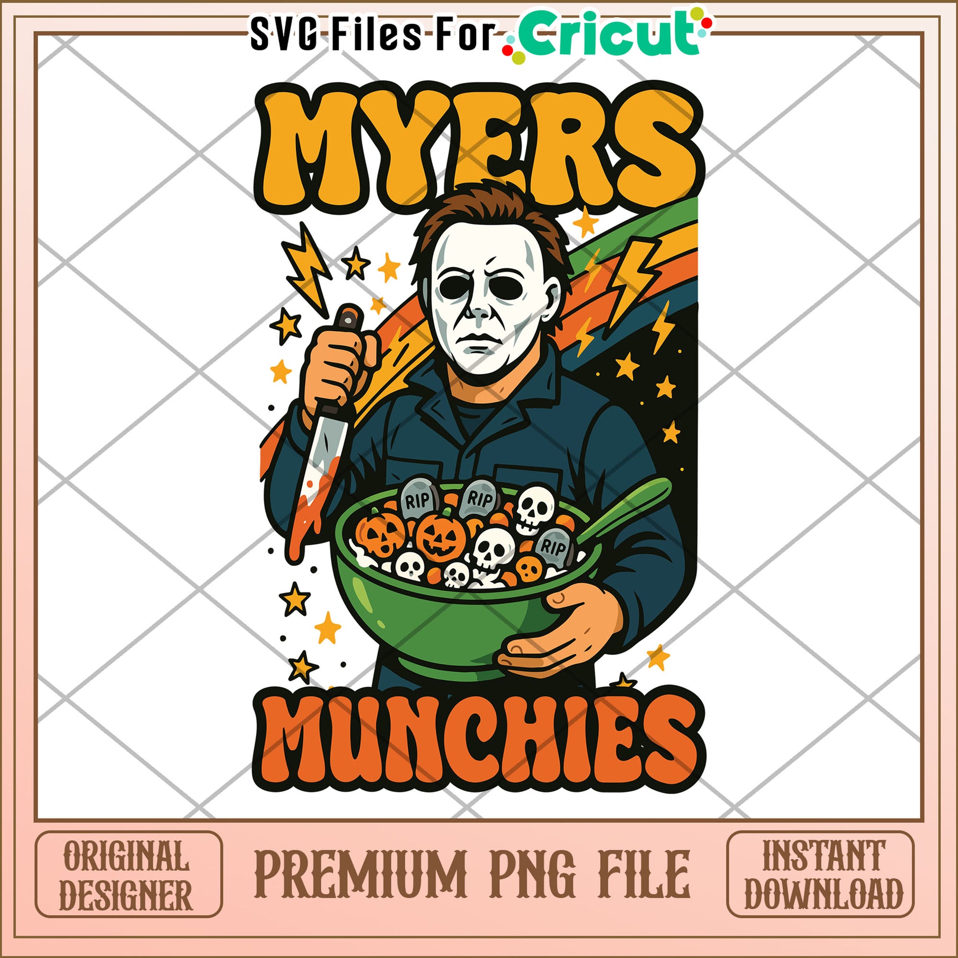 Myers munchies png, halloween png, halloween season png