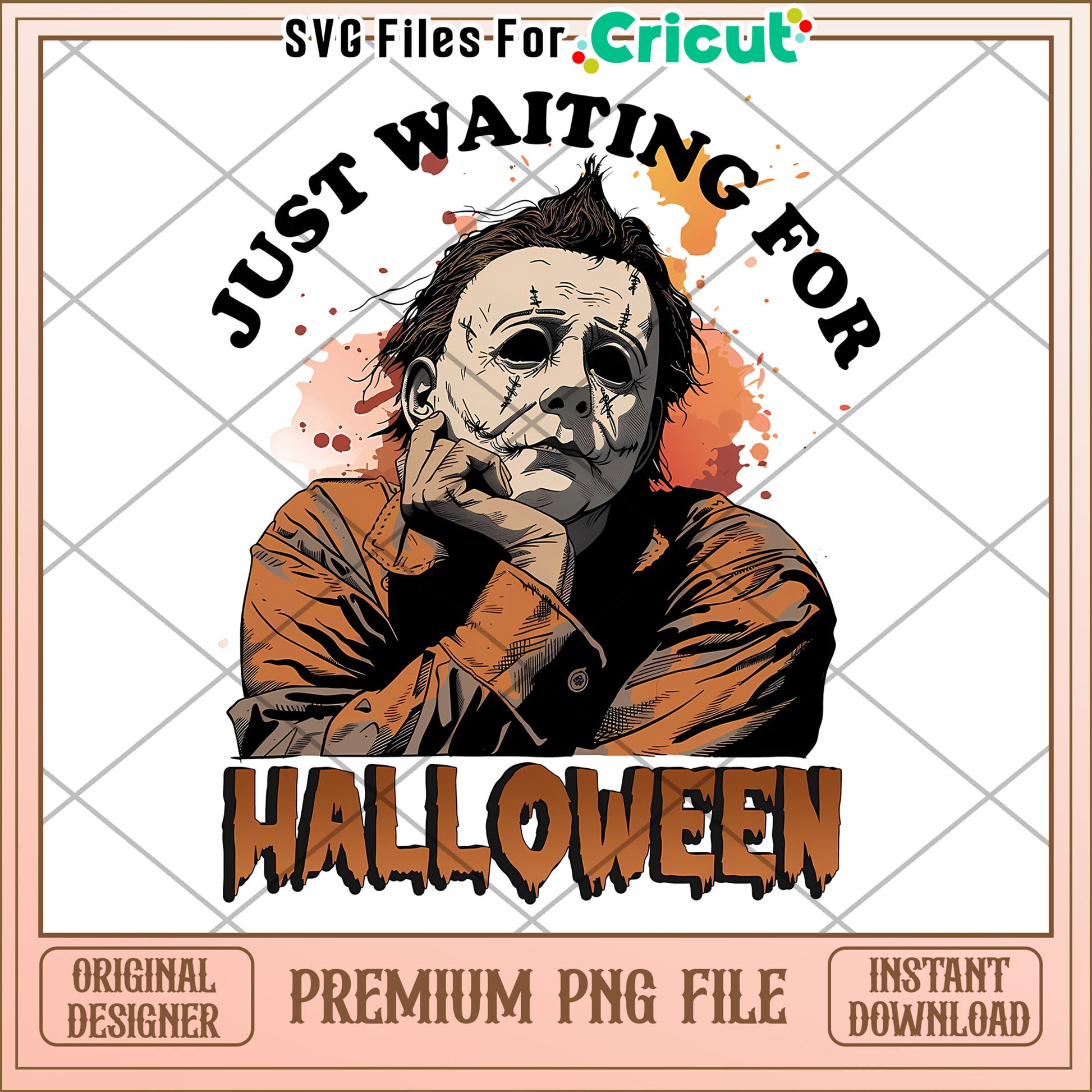 Myers waiting for the halloween png, happy halloween​ png, spooky quotes png
