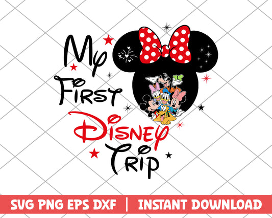My first disney trip minnie mouse and friends disney svg
