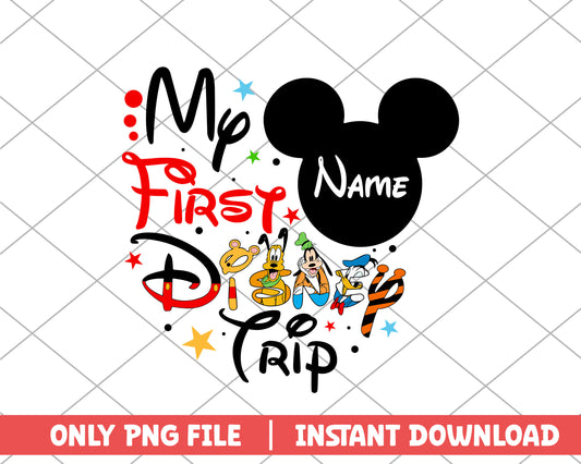 My first disney trip name boy disney png