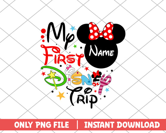 My first disney trip name girl disney png