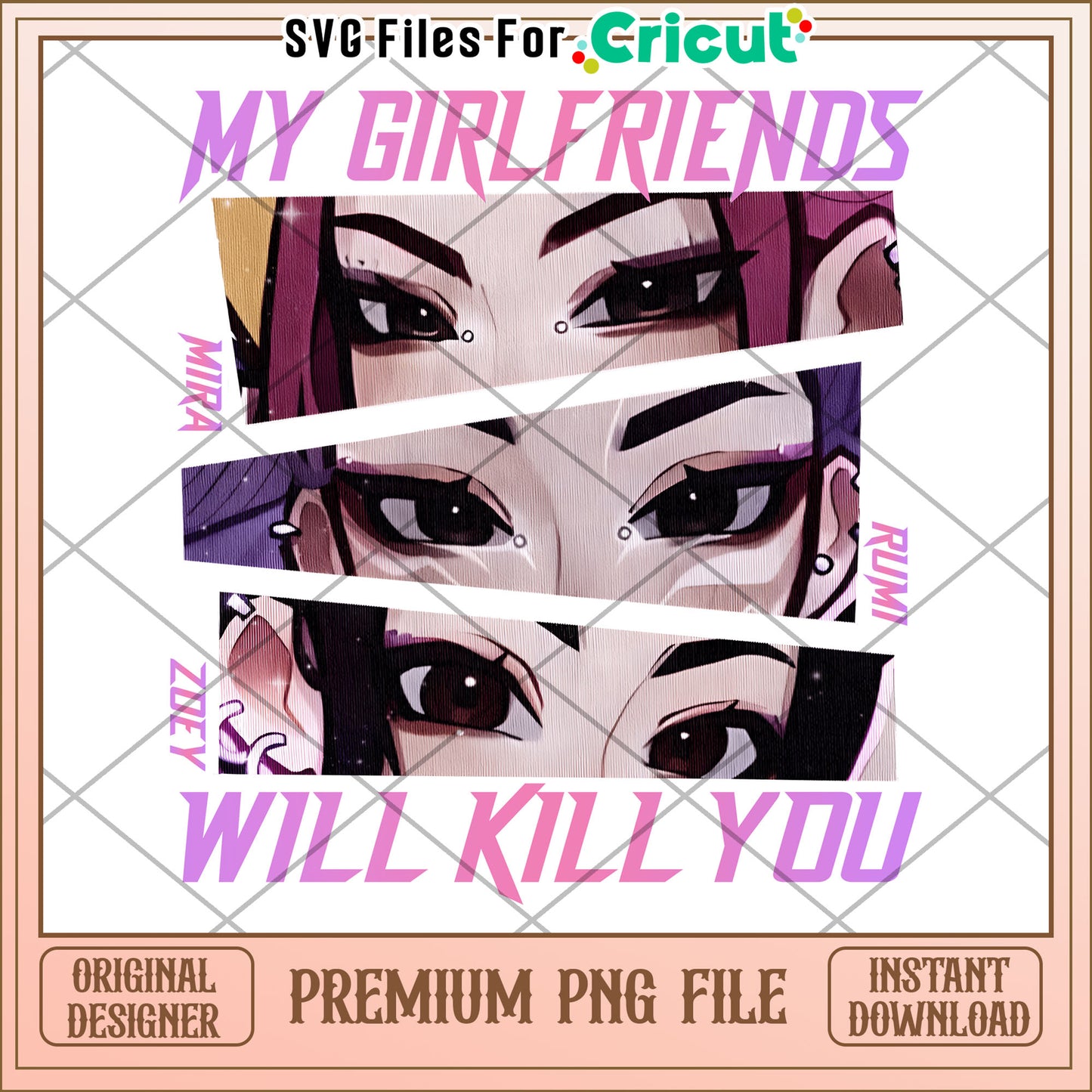 My girlfriends will kill you png, kpop band png, korean cartoon png