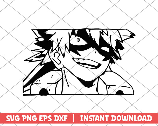 My hero academia bakugo anime svg