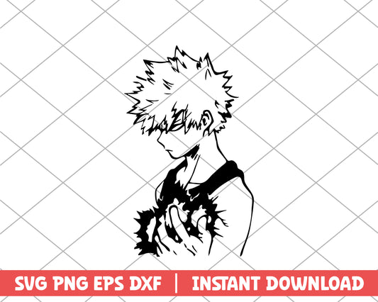 My hero academia bakugo anime svg