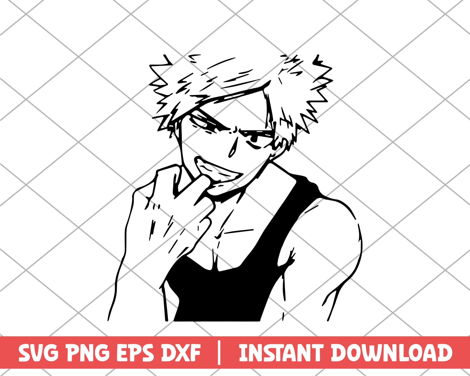 My hero academia bakugo fanart anime svg