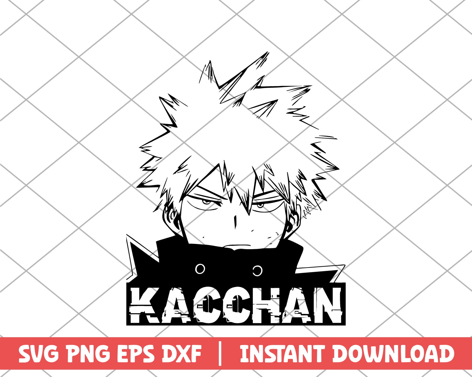 My hero academia bakugo kacchan anime svg