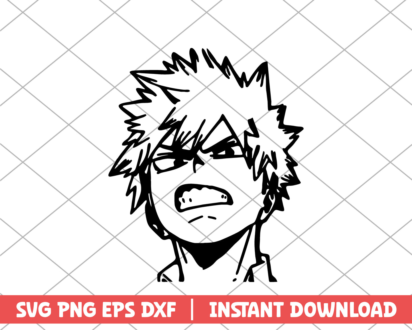 My hero academia bakugo katsuki anime svg