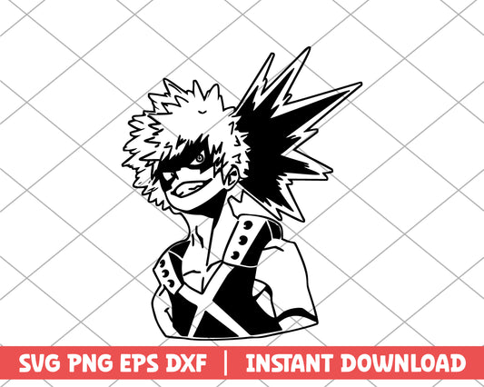 My hero academia bakugou katsuki anime svg