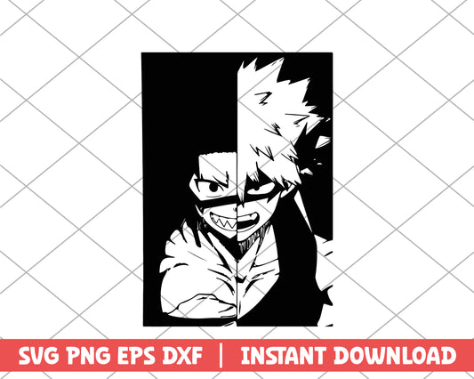 My hero academia bakugo x kirishima anime svg