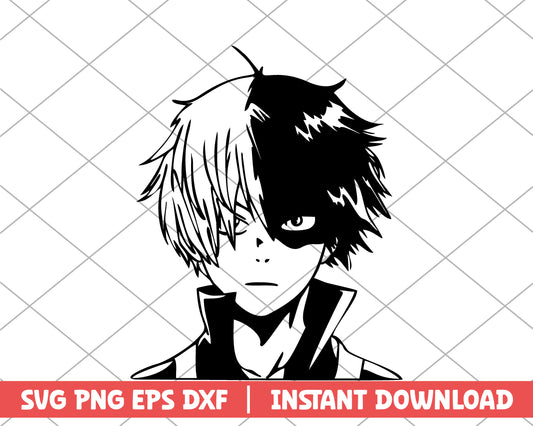 My hero academia shoto anime svg