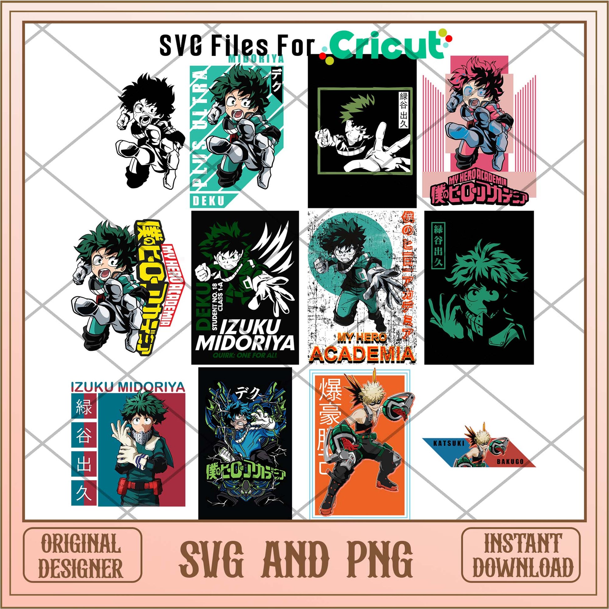 My hero academia Izuku svg bundle