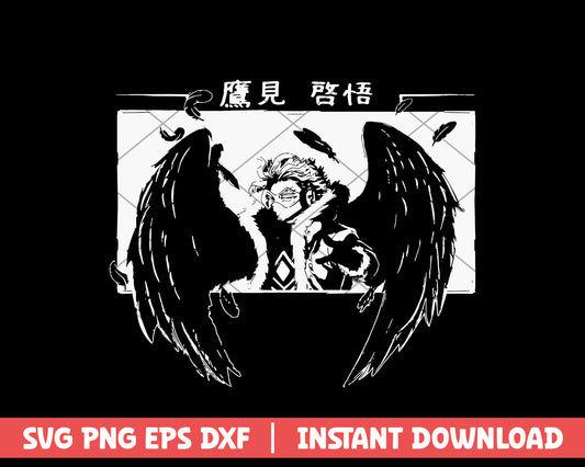 My hero academia hawks anime svg
