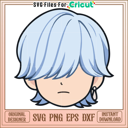 Mystery head character svg, kpop cartoons svg, saja huntrix svg