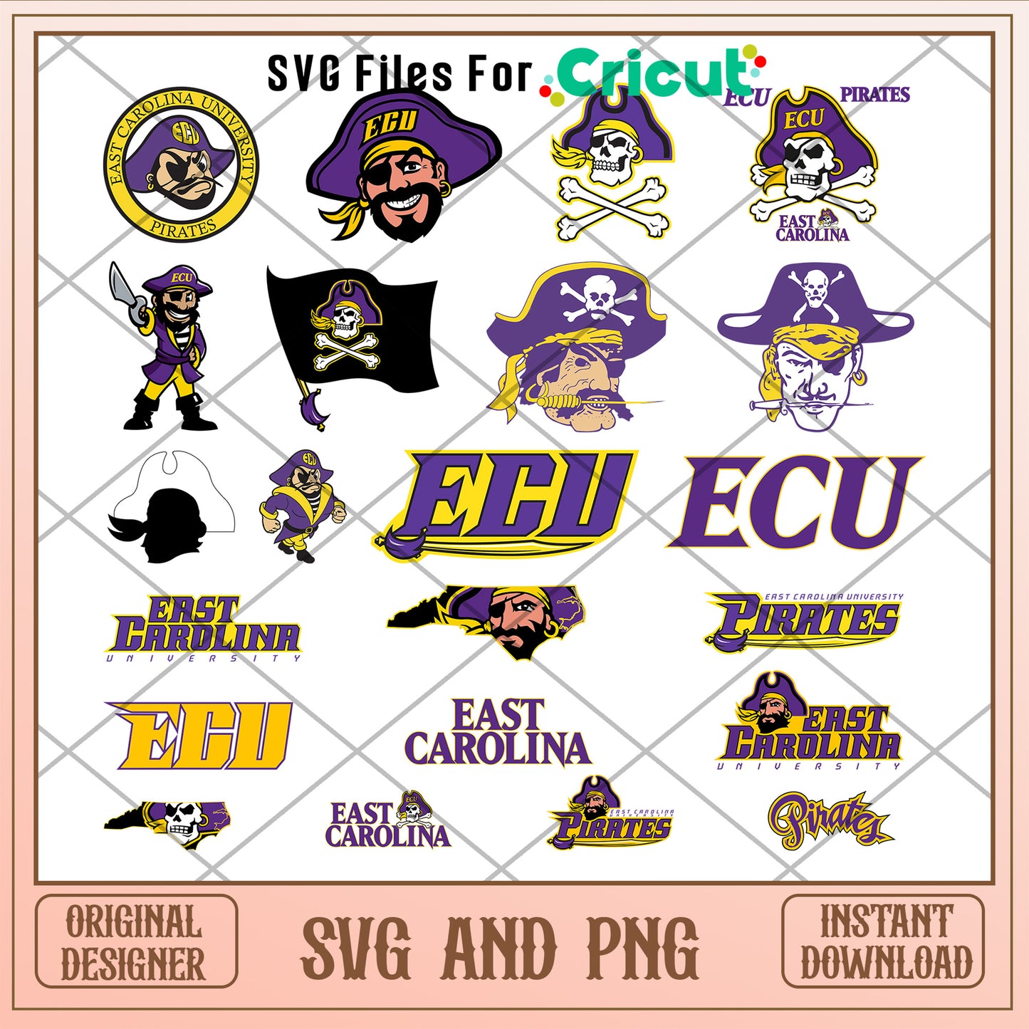 Logo east carolina pirates bundle design svg, east carolina pirates​ svg