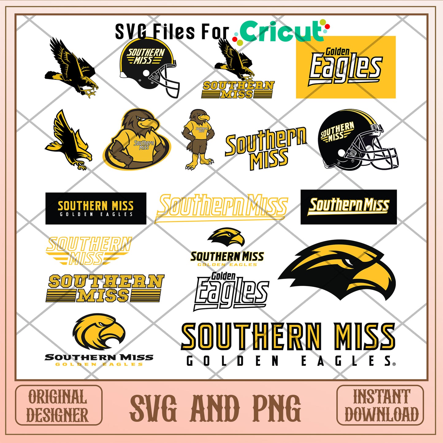 Southern miss bundle design svg, southern miss football​​ svg