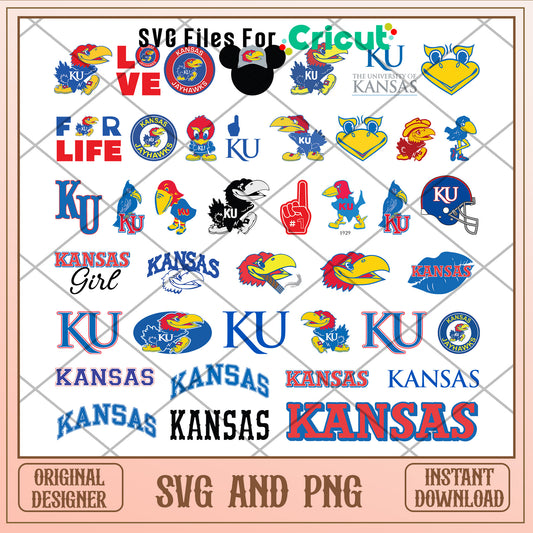 Kansas jayhawks nacc logo bundle design svg, kansas jayhawks baseball​​ svg