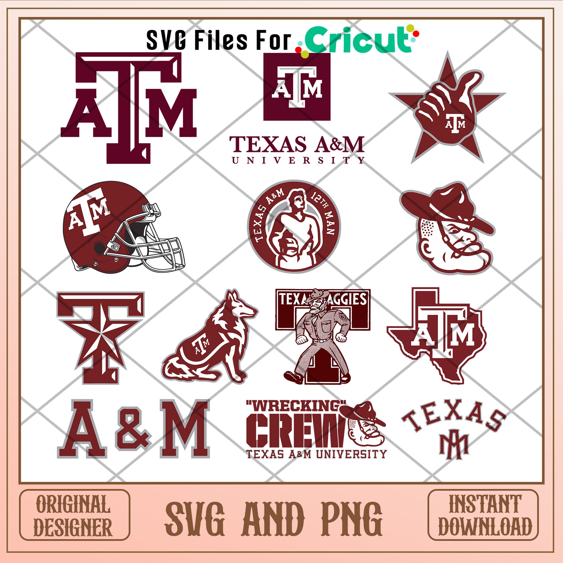 Texas a&m university aggies logo nacc bundle svg, texas a&m aggies​ svg