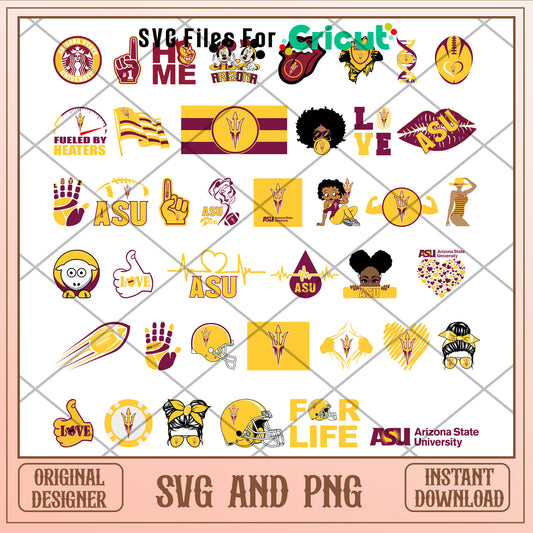 Arizona state university logo bundle svg, arizona state university svg