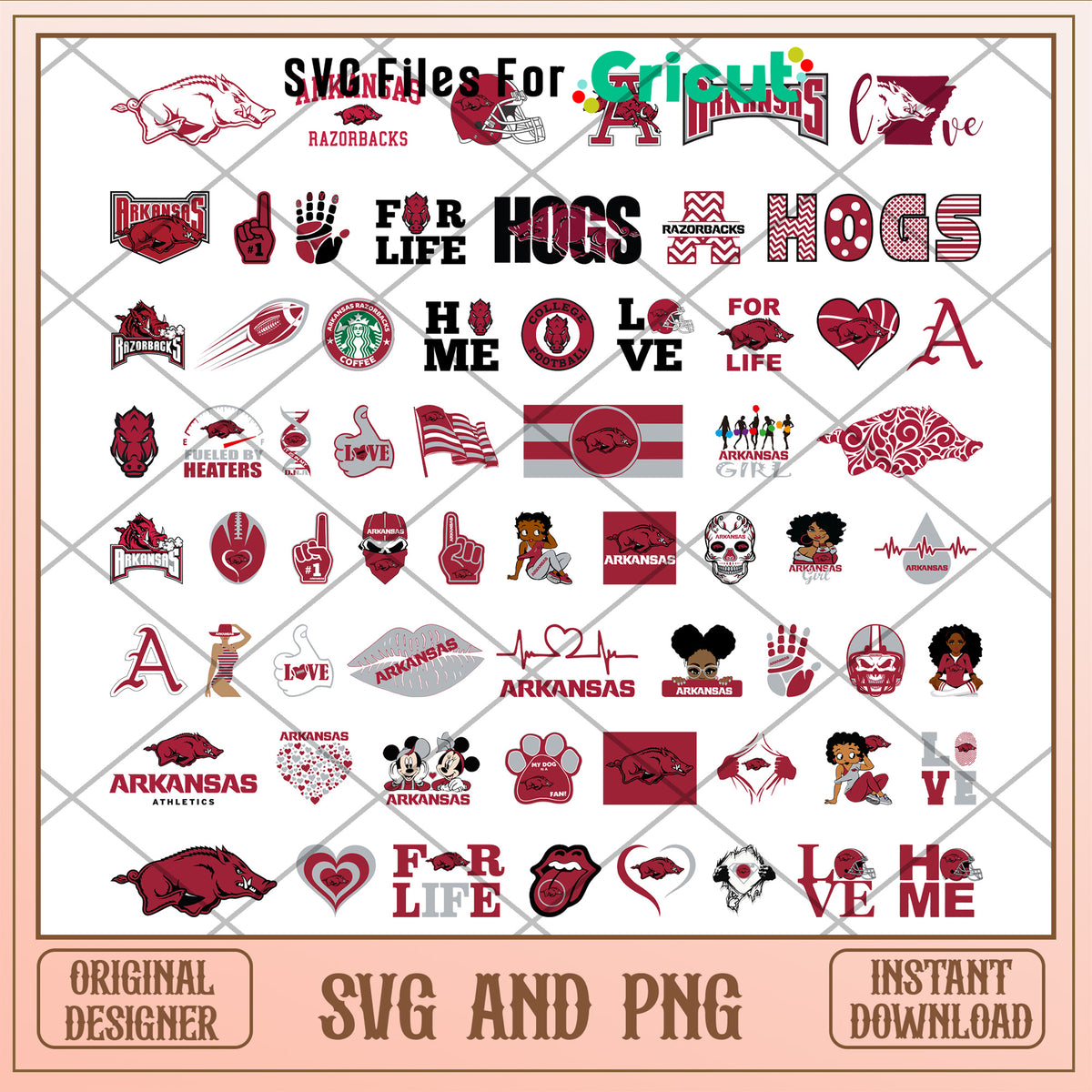 Custom Razorbacks Logo Arkansas razorbacks logo bundle svg, arkansas razorbacks football svg ...