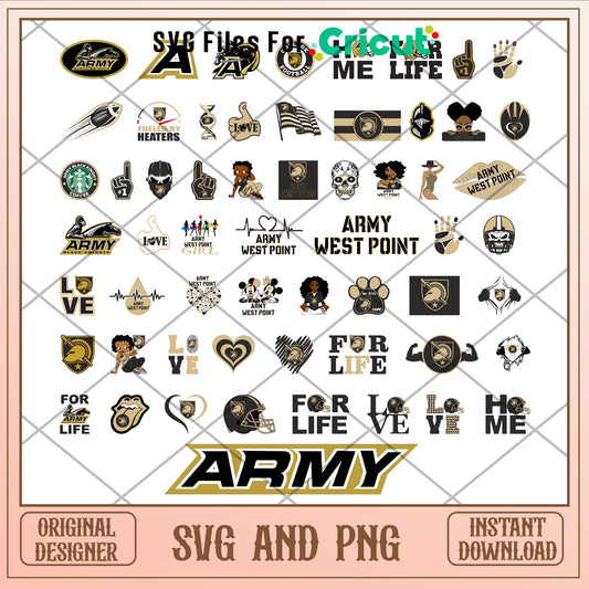 Army black knights logo bundle svg, army black knights football​ svg