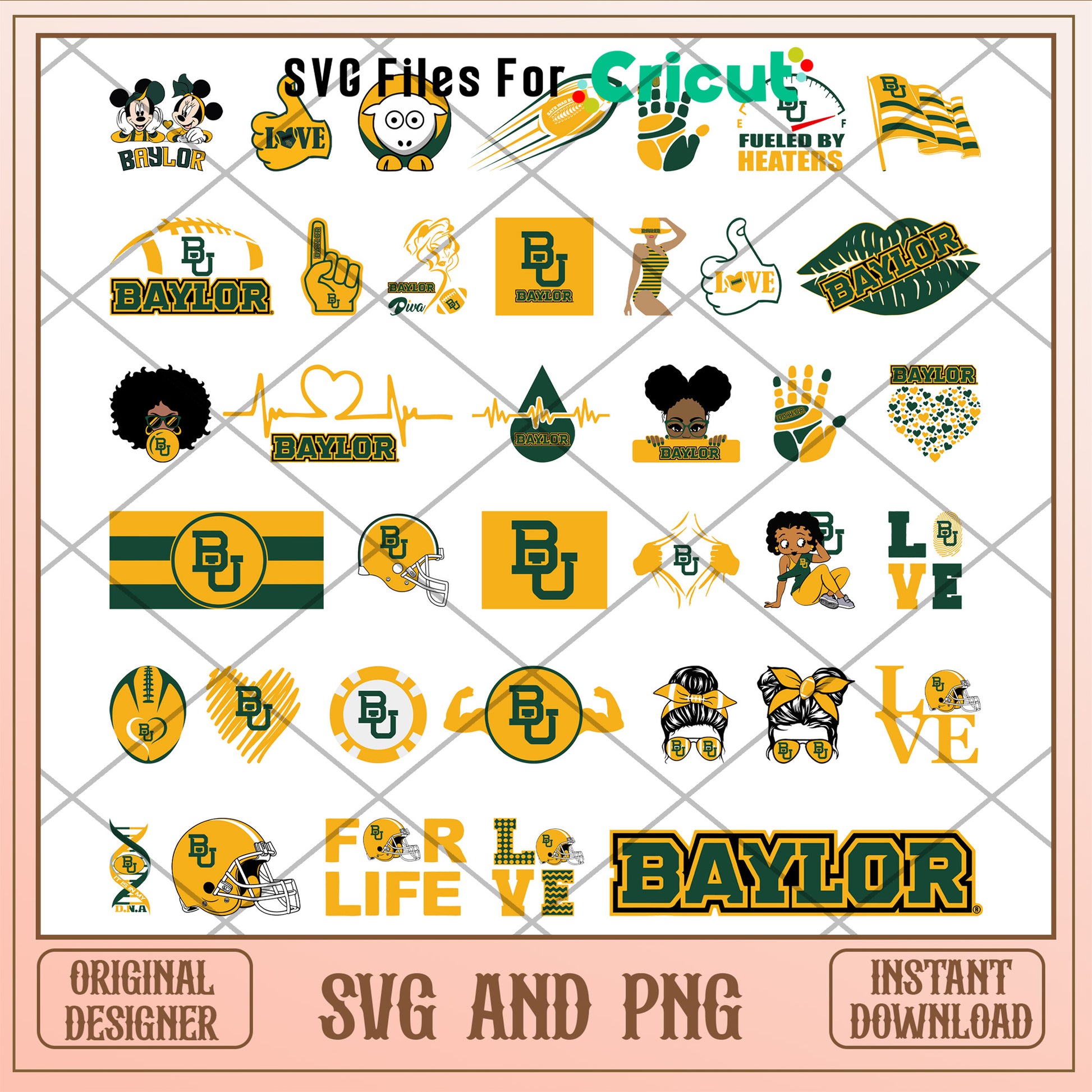 Baylor bears logo bundle design svg, baylor bears football​​ svg