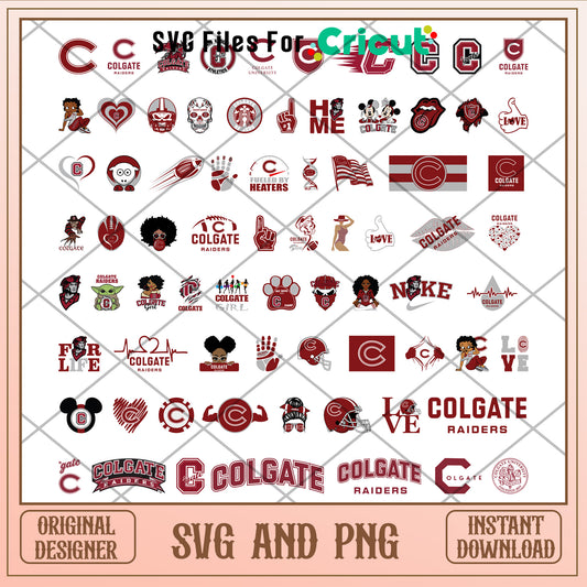 Dcolgate raiders logo bundle svg, colgate raiders football​ svg