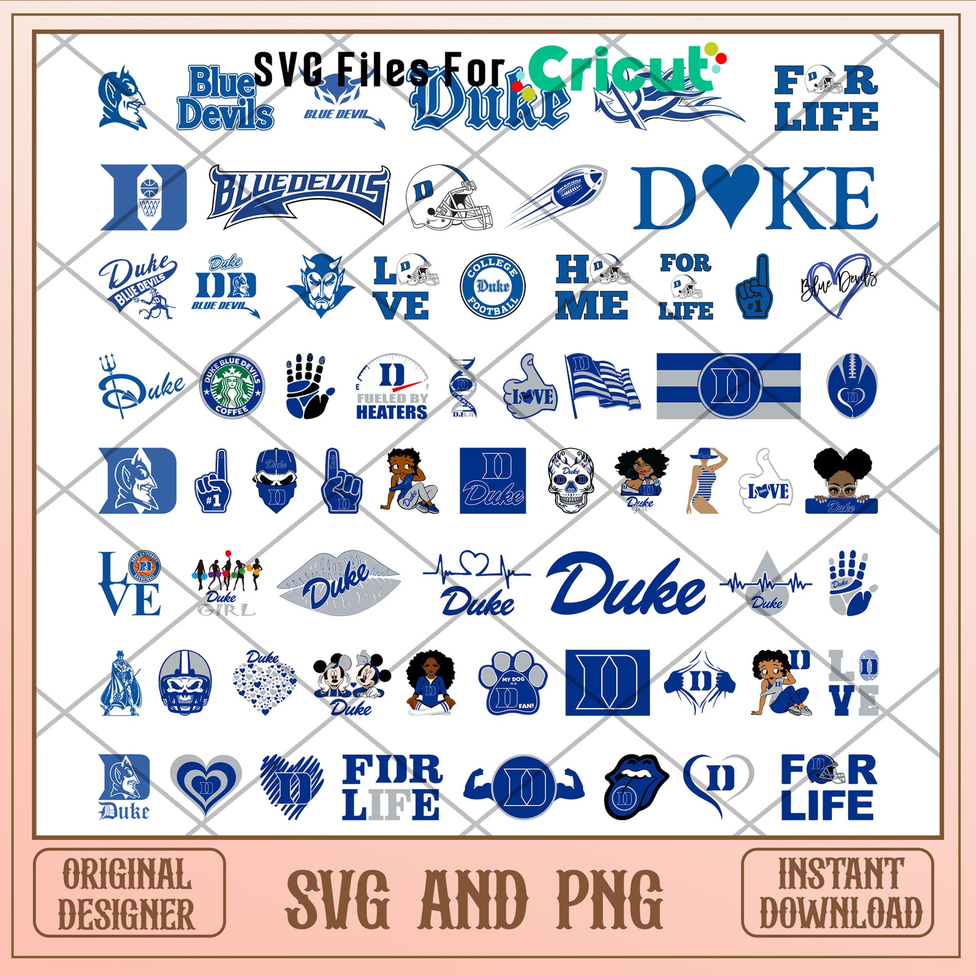 Duke blue devils logo bundle svg, duke blue devils logo svg