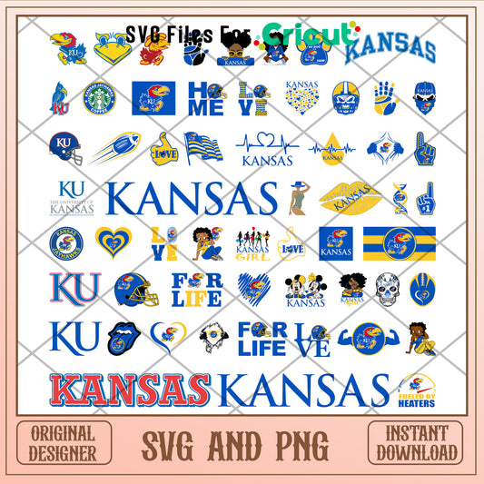 Kansas jayhawks logo bundle svg, kansas jayhawks baseball​ svg