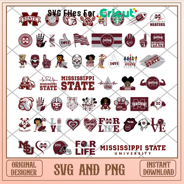 Mississippi state bulldogs logo bundle svg, mississippi state bulldogs ...