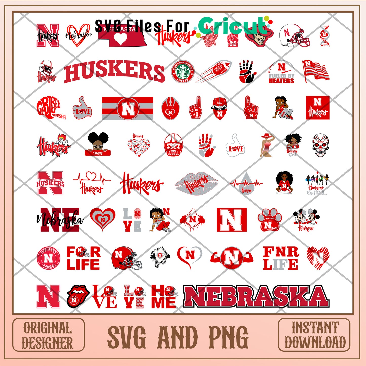 Nebraska huskers logo bundle svg, nebraska huskers baseball​ svg