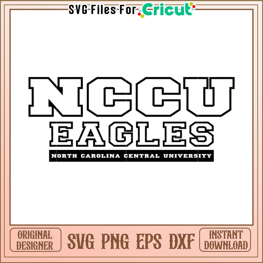 NCCU Eagles SVG File for Cricut, Perfect for North Carolina Central Fans