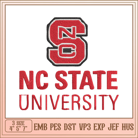 NC State University Embroidery Design