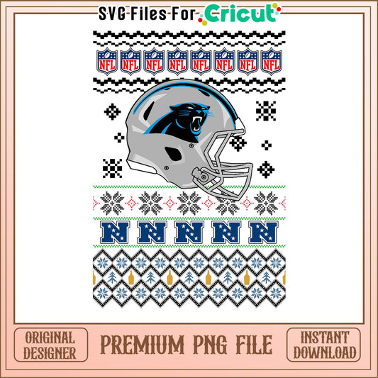 NFL Carolina Panthers Helmet PNG Design, perfect for Cricut crafts