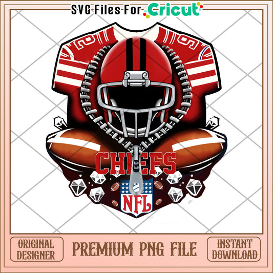 NFL Chiefs Football PNG, perfect for crafting and design projects