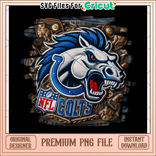 NFL Colts Logo PNG File for Cricut, High-Quality Instant Download
