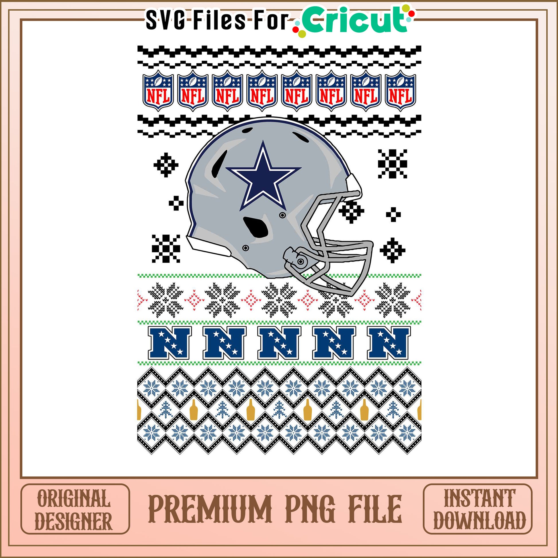 NFL Dallas Cowboys Helmet PNG File, perfect for Cricut designs