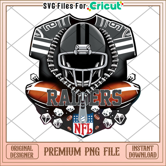 NFL Raiders Football Helmet Design, Premium PNG for Cricut